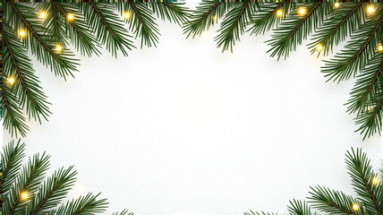 christmas tree branches frame