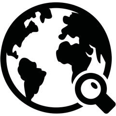 Simple vector icon Earth