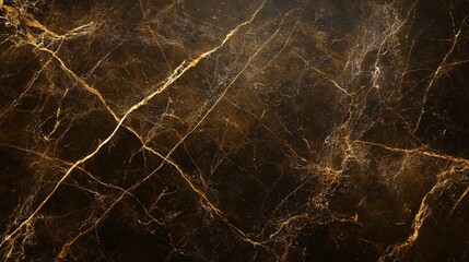 Dark brown marble texture with gold veins.