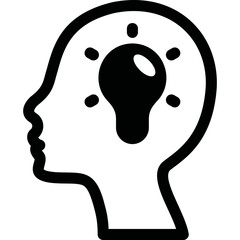 simple vector icon head