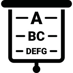simple vector icon vision chart