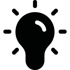 Simple vector icon bulb
