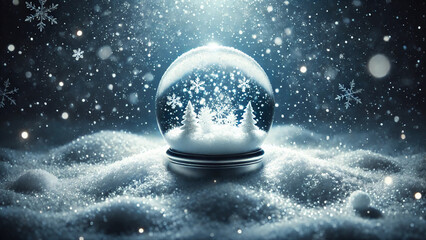 Snowglobe in the snowing night