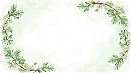 Fototapeta premium green leaves frame