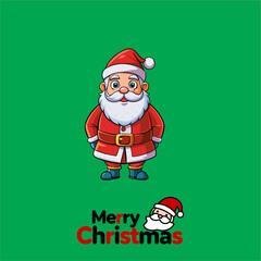 Christmas Santa Claus isolated. Christmas Set of Cheerful, funny Santa clause for winter holidays. Happy Santa Claus cartoon character ready new year. vector