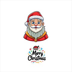Christmas Santa Claus isolated. Christmas Set of Cheerful, funny Santa clause for winter holidays. Happy Santa Claus cartoon character ready new year. vector
