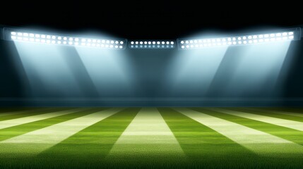 Obraz premium Dramatic Stadium Lighting Illuminates Thrilling Sports Field