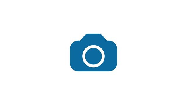 camera icon motion animation.4K video