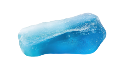 Beautiful Blue Sea Glass: A Stunning Piece for Decorative Uses and Craft Projects with a Smooth Surface.