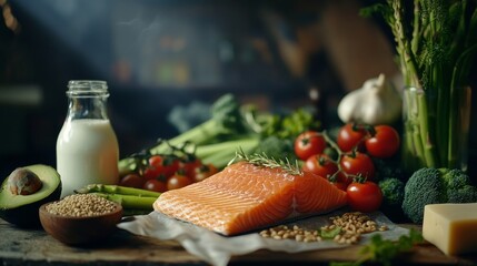 Multivitamins with fruits and vegetables. Balanced diet food background. Colorful bunch of fresh vegetables and fruits. Vegan food background. Real food. Healthy eating. Healthy food. Copy space