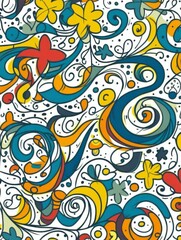 Vibrant Abstract Doodle Pattern Design