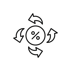 Percent Circulation vector icon