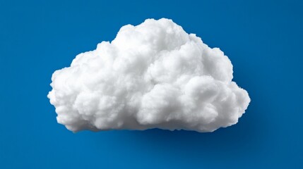 Cloud Concept:  A fluffy, white cloud against a vibrant blue background, symbolizing the limitless potential and boundless opportunities of the digital age.