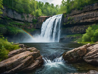 Fototapeta premium waterfall in the forest
