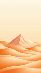 Fototapeta premium Serene Abstract Desert Landscape with Gentle Curves and Soft Color Gradients Creating a Tranquil Visual Experience of Warm Tones and Subtle Geometric Forms