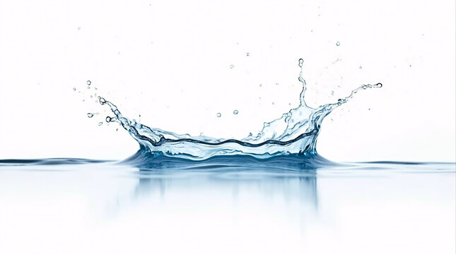 Water splash on a white background