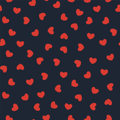 Groovy background with tiny hearts. Valentine day cheerful seamless pattern. Vector wallpaper with romantic vibes. Cute print for fabric, paper, kids clothes and accessories