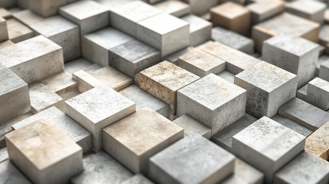 Abstract textured cube pattern background.