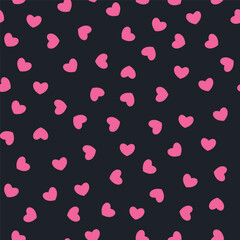 Groovy background with tiny hearts. Valentine day cheerful seamless pattern. Vector wallpaper with romantic vibes. Cute print for fabric, paper, kids clothes and accessories