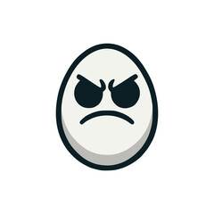 angry egg food meal healthy nature logo vector illustration template design