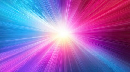 A smooth radial gradient background shifting from bright cyan in the center to deep magenta at the edges. The luminous colors radiate energy and depth, drawing attention inward.