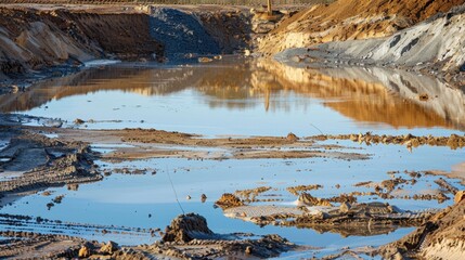 Mining Waste: The leftover debris and tailings from mining, which can leak harmful substances into the environment, posing ecological risks.
