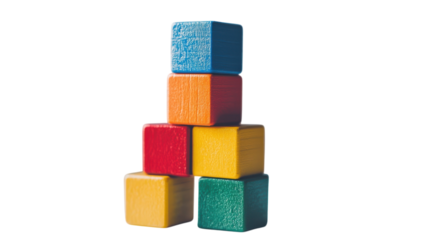 Colorful Plastic Toy Building Blocks Perfect for Creative Play and Learning Activities for Children and Toddlers.