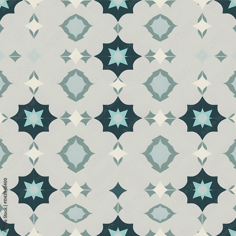 Poster seamless pattern geometric tile background: a captivating pattern featuring intricate, geometric sha