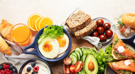 Healthy breakfast lifestyle, healthy eating, dieting, weight.