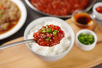 crab sauce
양념게살장, 간장게살장