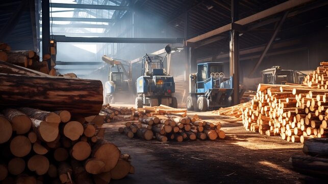 Timber Production Process Imágenes de