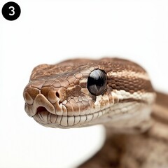 snake on the white isolate background