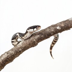 Naklejka premium snake on the white isolate background