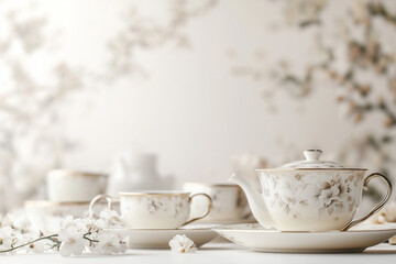 Fototapeta premium Chinese Tea Culture Concept Background