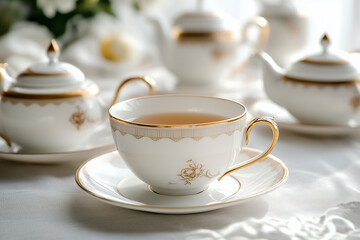 Fototapeta premium Chinese Tea Culture Concept Background