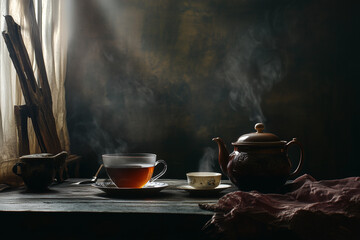 Chinese Tea Culture Concept Background