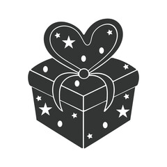  Merry christmas Gift box silhouette vector illustration design icon image. Vector isolated elements. Christmas gift logo icon symbol. Eps10