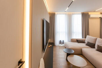 Living room interior in modern house.