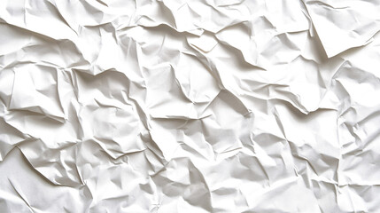 Obraz premium white crumpled paper on texture white and transparent background.