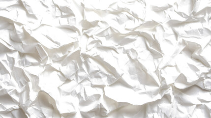 Obraz premium white crumpled paper on texture white and transparent background.