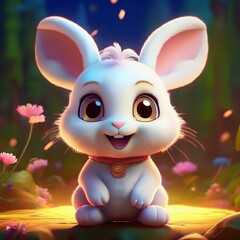 easter bunny with eggs