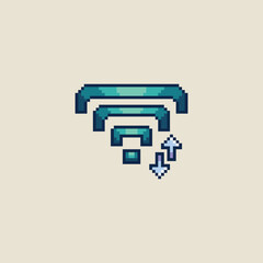 this is wifi icon in pixel art style this item good for presentations,stickers, icons, t shirt design,game asset,logo and your project.