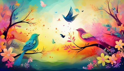 Fototapeta premium bird on a branch