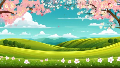 Fototapeta premium landscape with trees