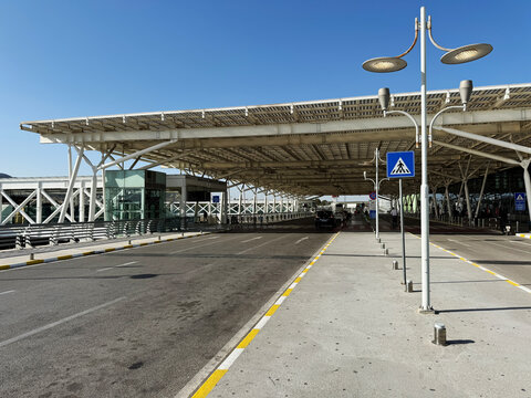 İzmir,Turkey-Oct.4th 2024: İzmir Adnan Menderes Airport exterior