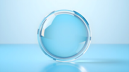 Contact lenses template, clear and close up look at contact lens in 3d illustration. Generative AI