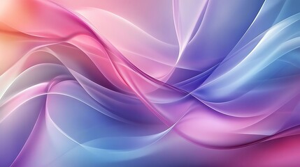 Fototapeta premium Abstract pastel pink, purple, and blue wavy background.