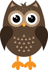 Cute and friendly brown owl