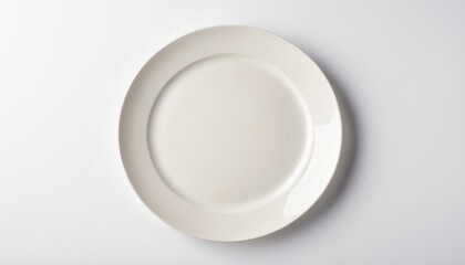 A Clean White Plate on a White Background