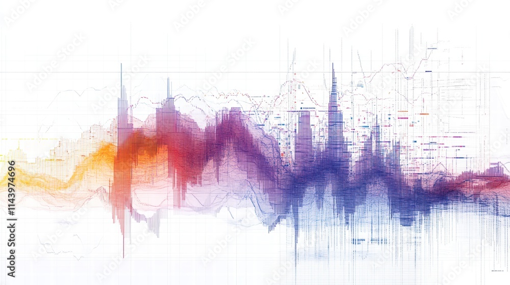 Poster market index chart showing daily movement